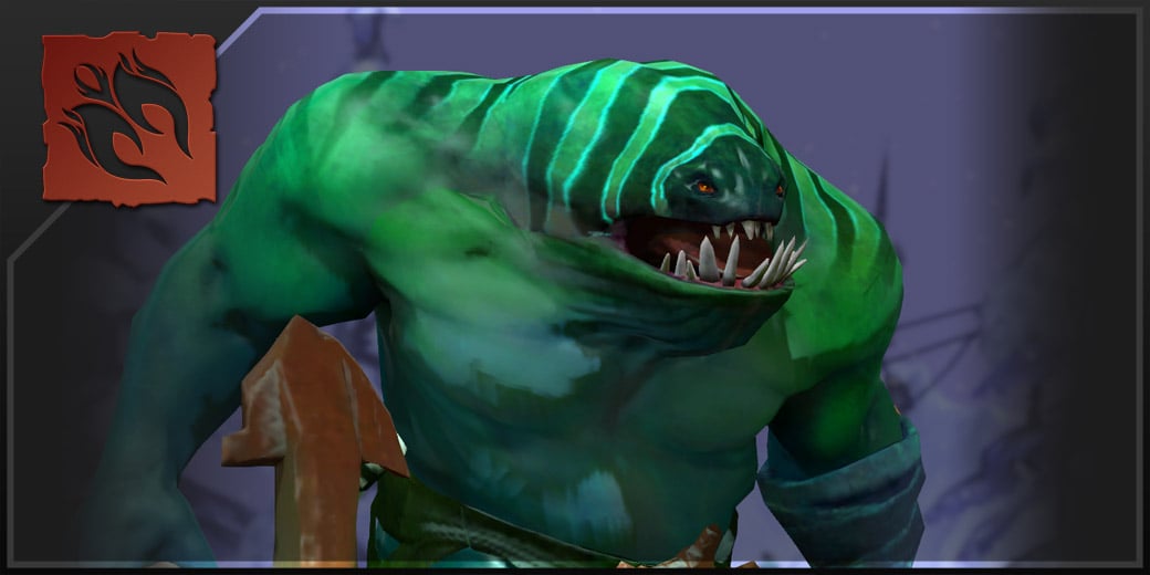 Tidehunter is one of the heroes available in Dota 2 to use in the Offlane position. (Image: DotaFire)